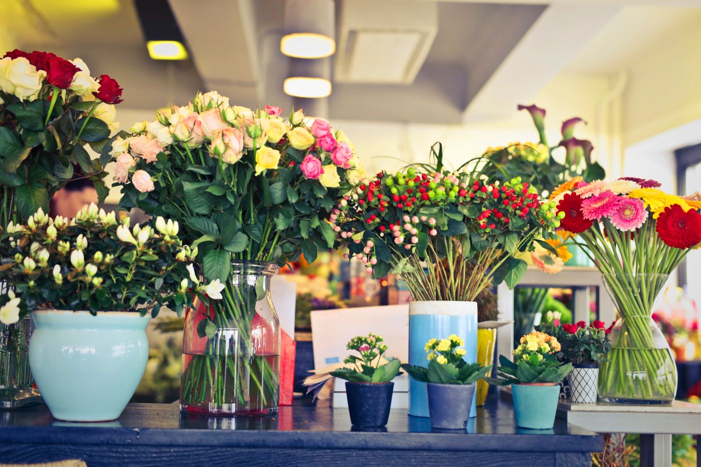 Blumenladen vor Ort